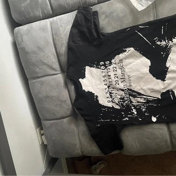 Mens Maison margiela Splashes ink graffiti T shirt
